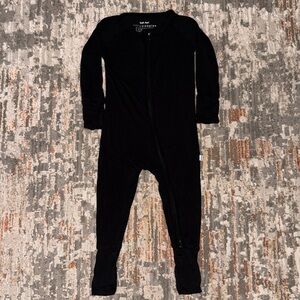 VGUC Little Sleepies 6-12M Convertible Bamboo Double Zip Sleeper - Black